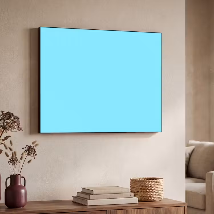 Electric - Cyan - Blauw Textielframe zwart klein 947 -sfeer3