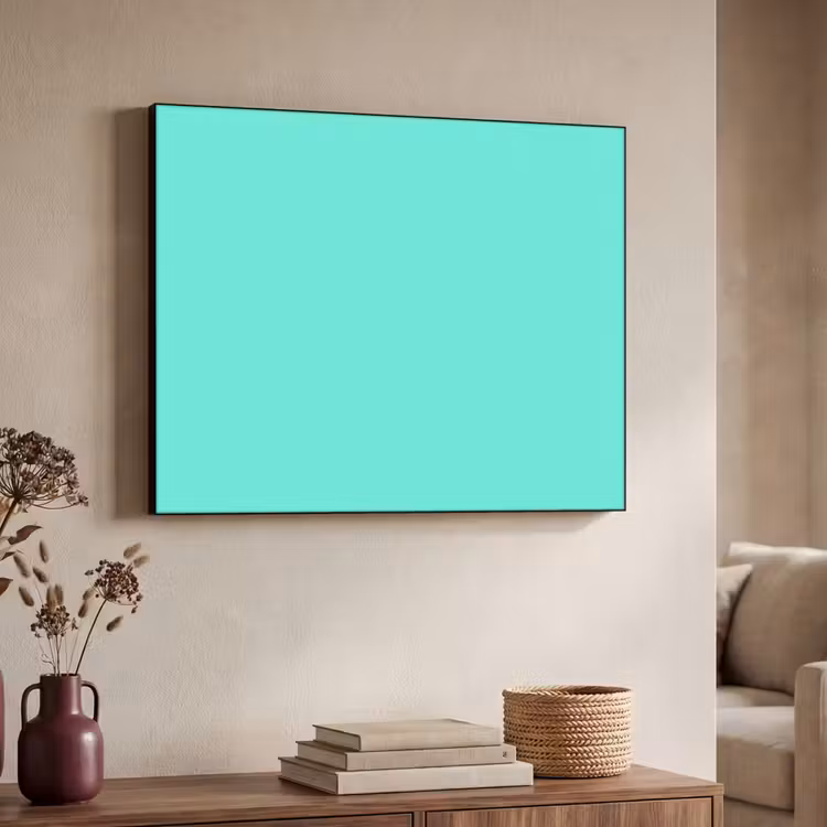 Electric - Cyan - Turkoois Textielframe zwart klein 947 -sfeer3