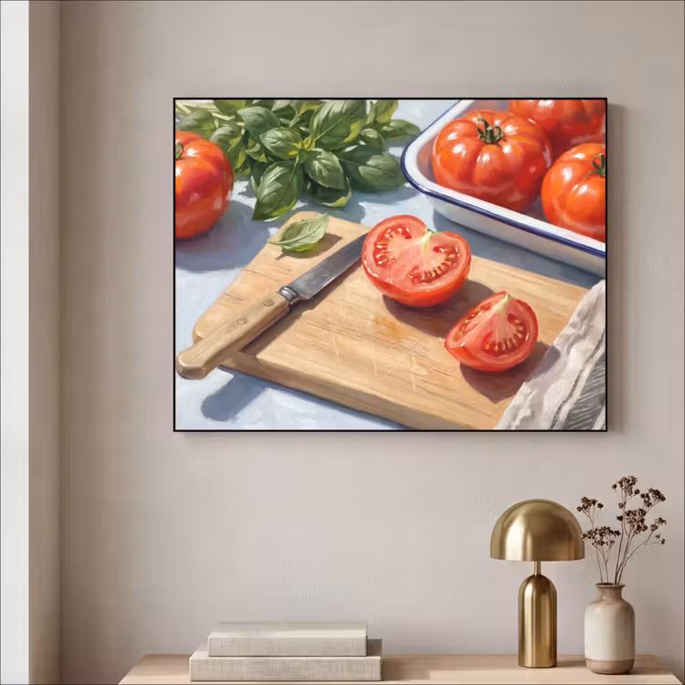 Eten - Keuken - Ingrediënten - Stillleven - Rood Textielframe zwart klein -sfeer2