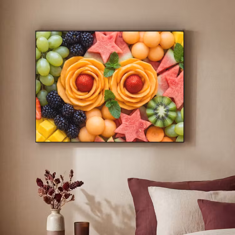 Fruit - Variatie - Kleurrijk - Vers - Eten Textielframe zwart klein -sfeer1