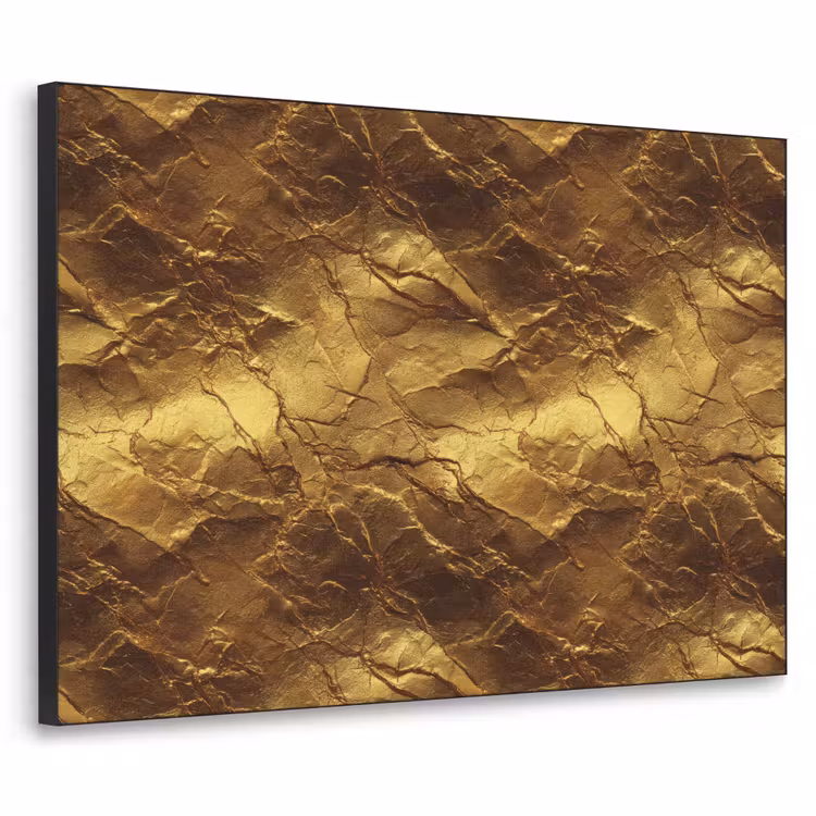 Bladgoud - Textuur - Goud Textielframe zwart klein 947 -3d