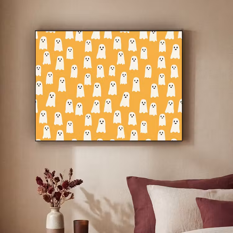 Halloween - Spookjes - Oker Textielframe zwart klein 947 -sfeer1