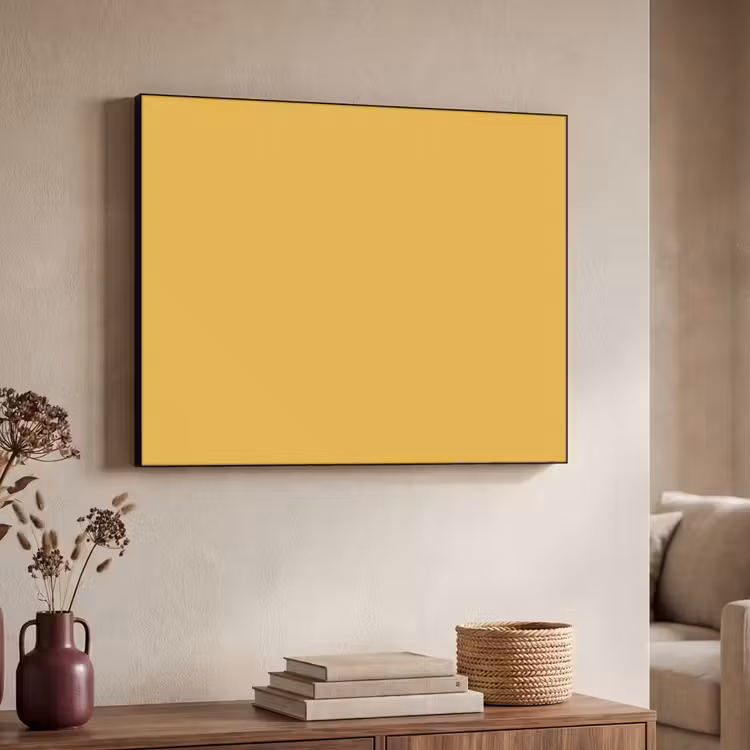 Joyful - Mustard - Geel Textielframe zwart klein 947 -sfeer3