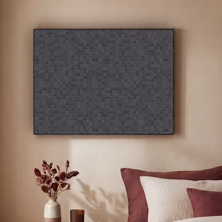 Mozaïek - Patroon - Zwart Textielframe zwart klein 947 -sfeer1
