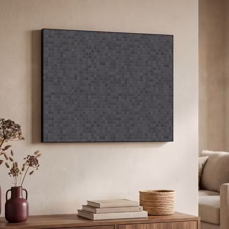 Mozaïek - Patroon - Zwart Textielframe zwart klein 947 -sfeer3