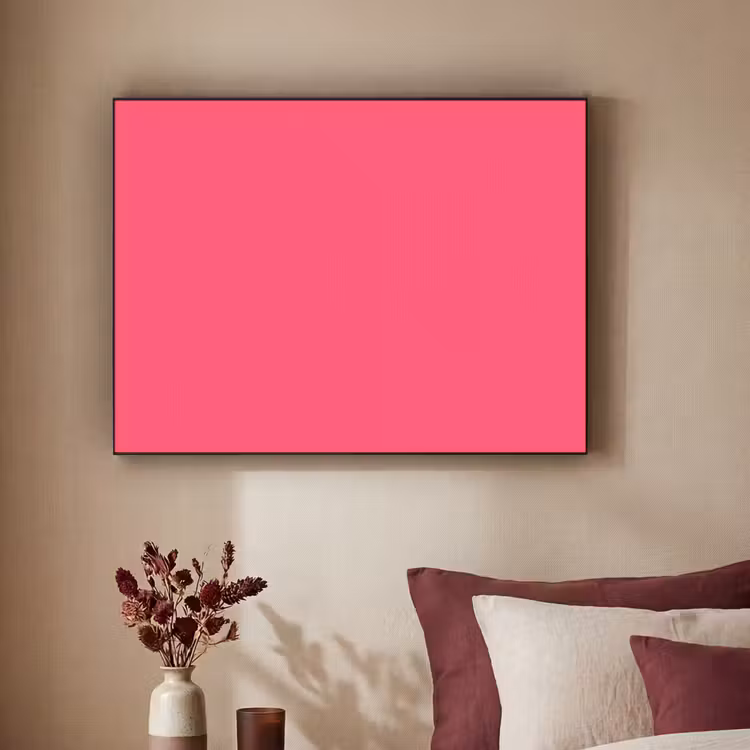 Neon - Flamingo - Roze Textielframe zwart klein 947 -sfeer1