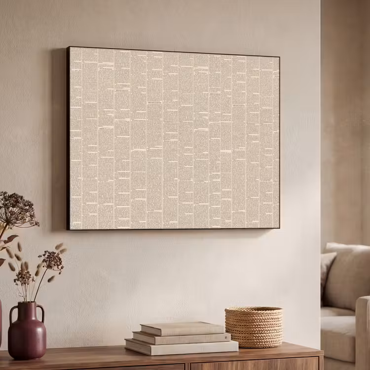 Krant - Nieuws - Historisch - Vintage - Beige Textielframe zwart klein -sfeer3