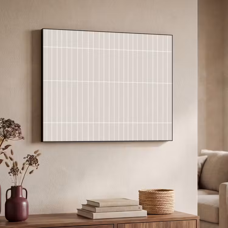 Patroon - Tegels - Zand Textielframe zwart klein 947 -sfeer3