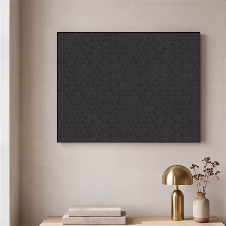 Penny - Tegel - Mat - Zwart Textielframe zwart klein 947 -sfeer2