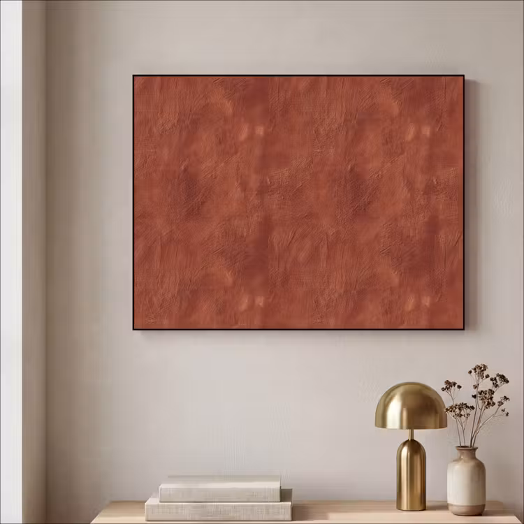 Stucwerk - Textuur - Terracotta Textielframe zwart klein 947 -sfeer2