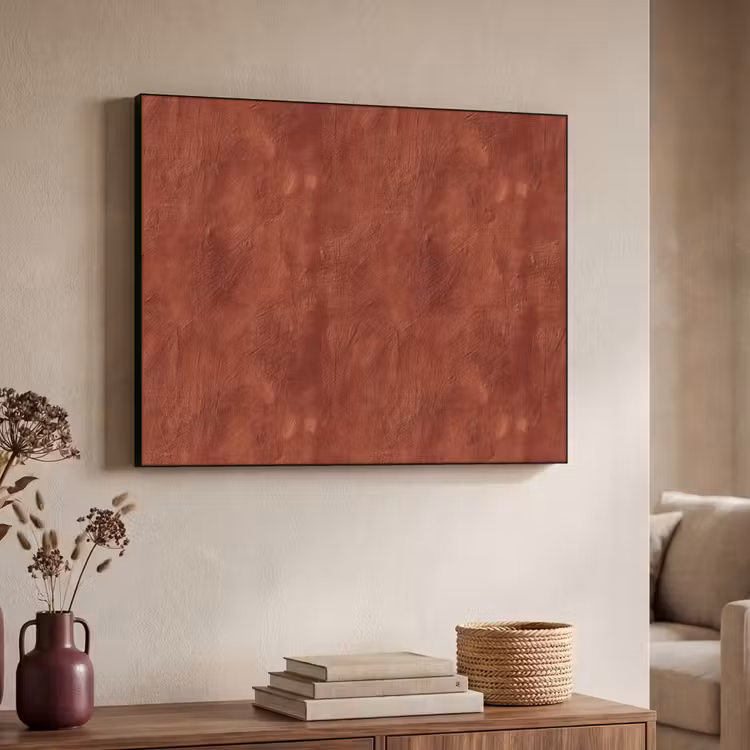 Stucwerk - Textuur - Terracotta Textielframe zwart klein 947 -sfeer3