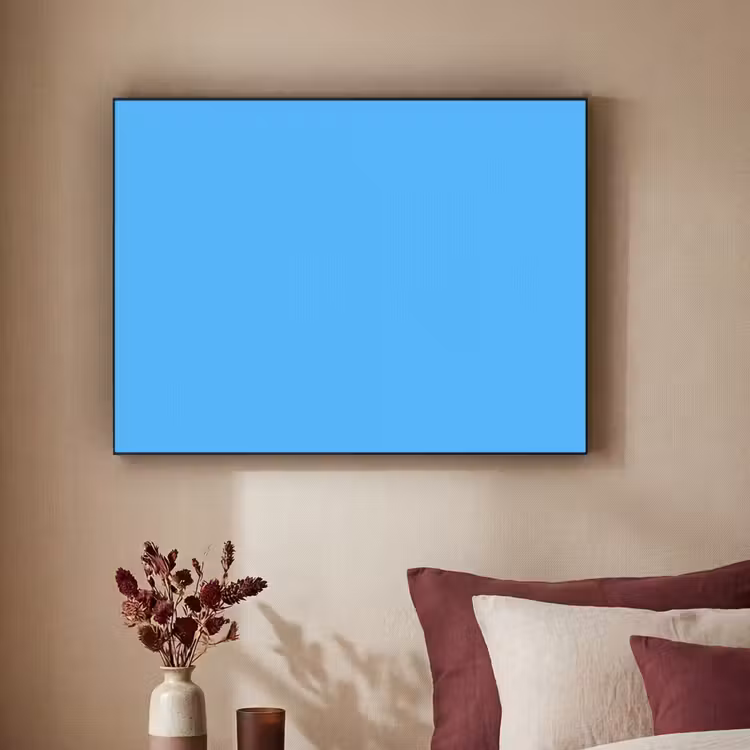 Sky - Blue - Blauw Textielframe zwart klein 947 -sfeer1