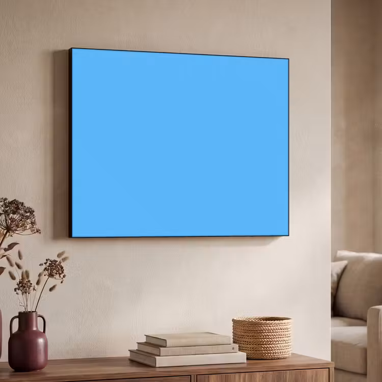 Sky - Blue - Blauw Textielframe zwart klein 947 -sfeer3