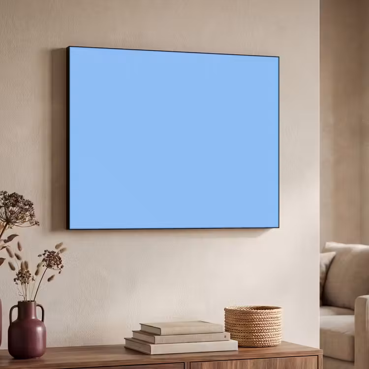 Sky - Glow - Blauw Textielframe zwart klein 947 -sfeer3