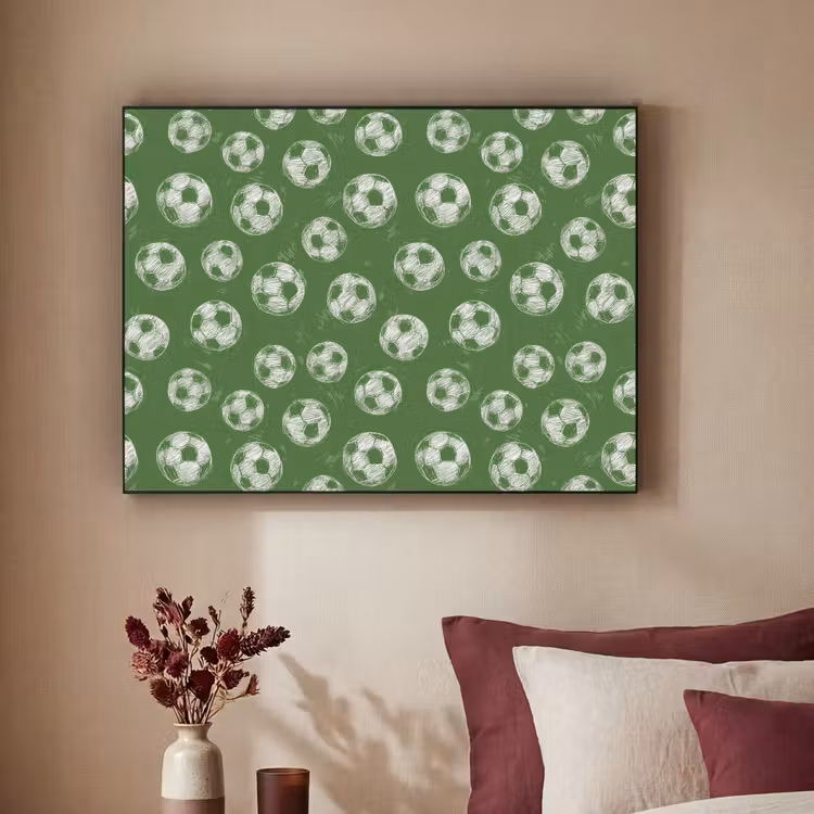 Voetbal - Sport - Groen Textielframe zwart klein 947 -sfeer1
