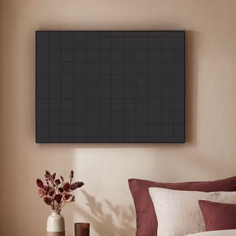 Tegels - Patroon - Mat - Zwart Textielframe zwart klein 947 -sfeer1