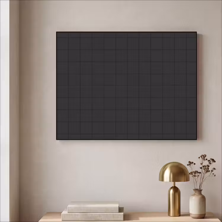 Tegels - Patroon - Mat - Zwart Textielframe zwart klein 947 -sfeer2