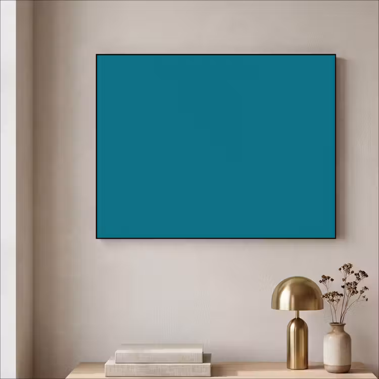 Tropical - Peacock - Blauw Textielframe zwart klein 947 -sfeer2