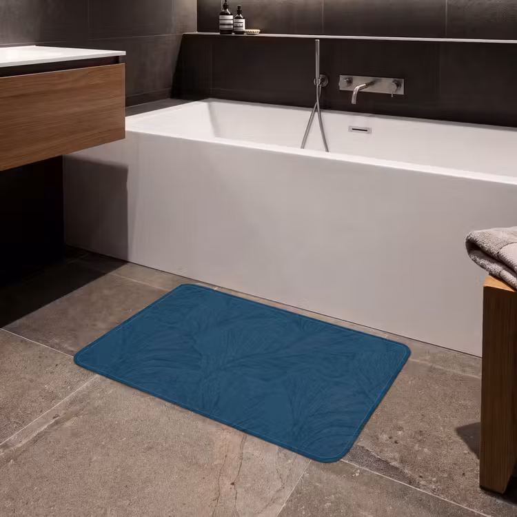 Abstract - Patroon - Donkerblauw - Elegant Badmat klein 997 -sfeer3