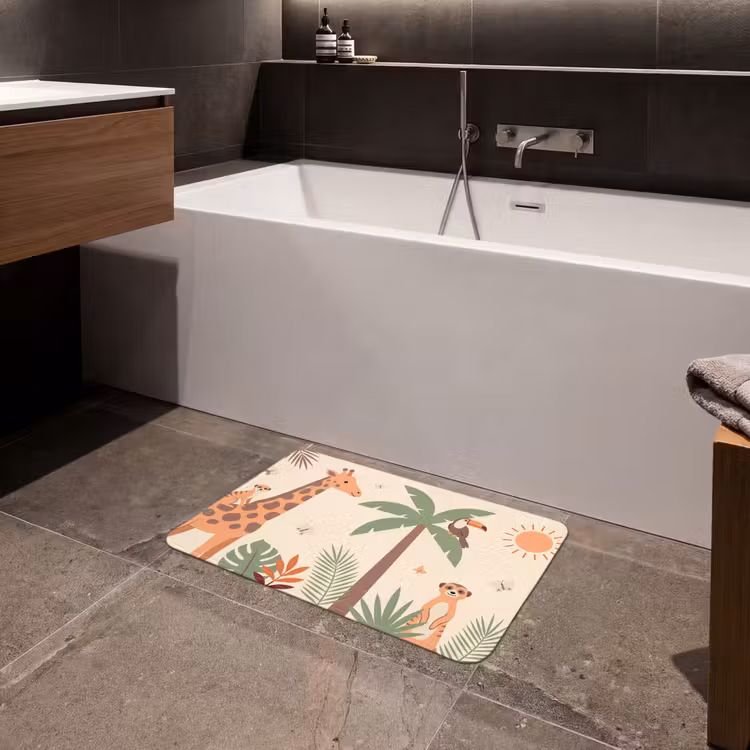 Dieren - Tropisch - Safari - Kleurrijk Badmat klein -sfeer3