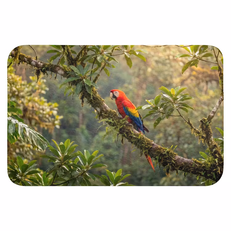 Ara - Jungle - Rood Badmat klein -3d