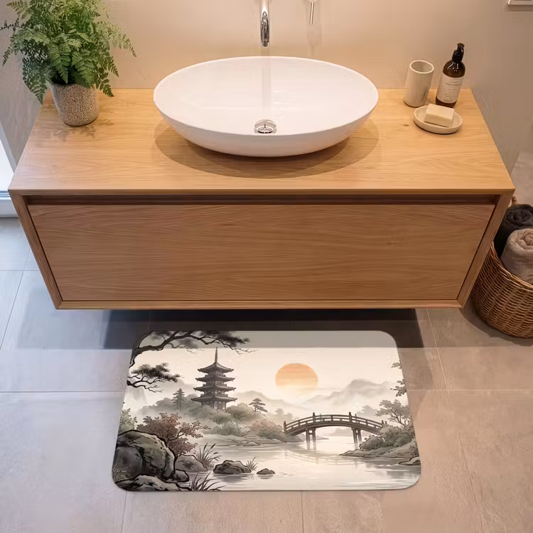 Azië - Landschap - Kleurrijk Badmat klein -sfeer1