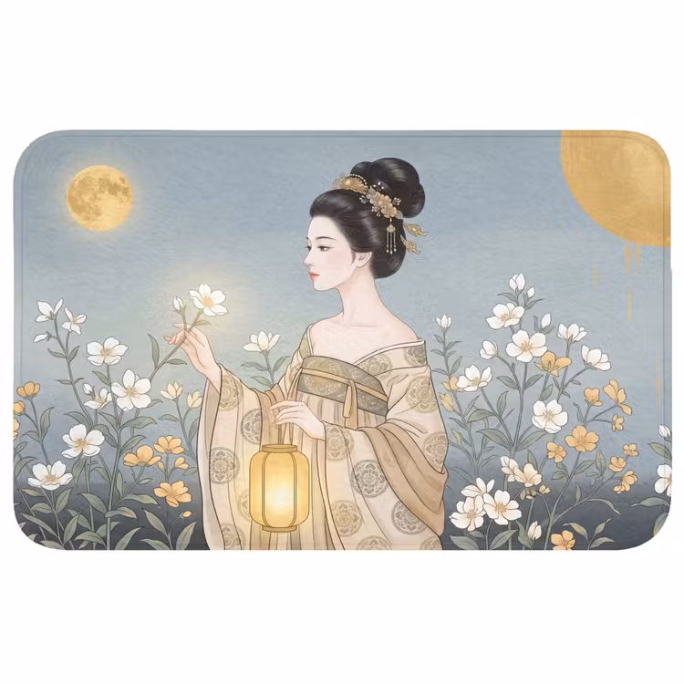 Aziatisch - Vrouw - Kimono Badmat klein -3d