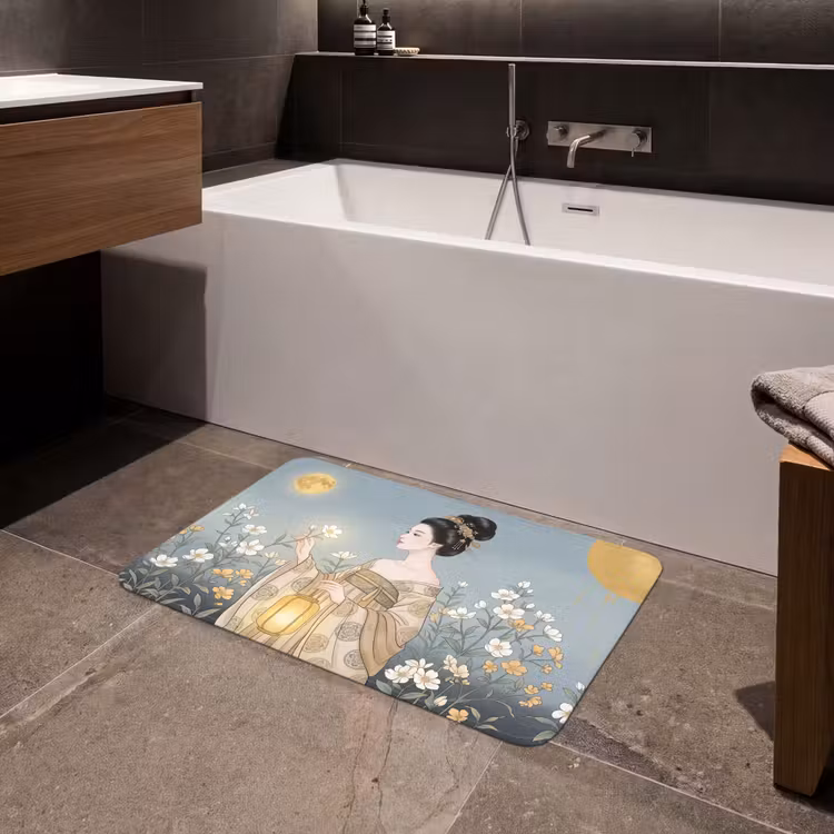 Aziatisch - Vrouw - Kimono Badmat klein -sfeer3