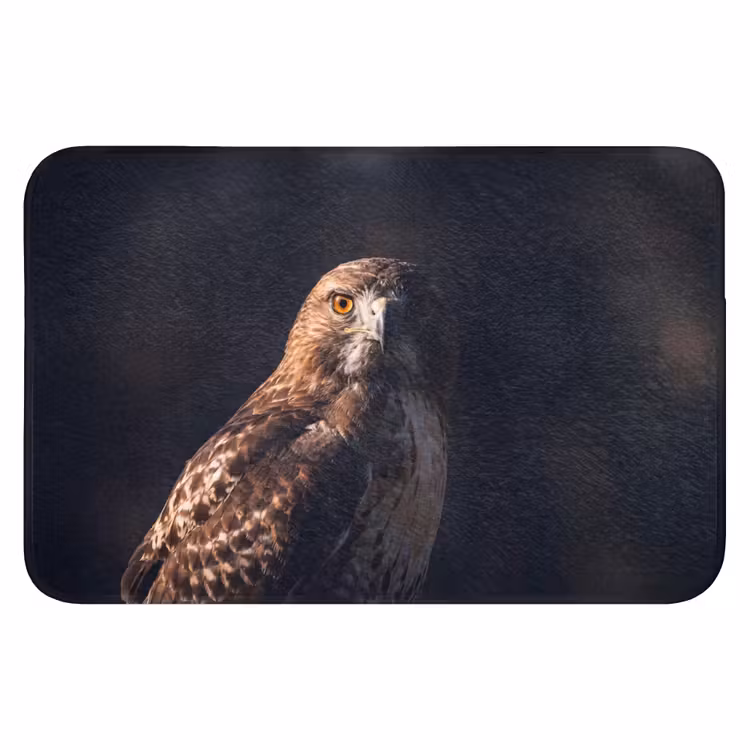 Roofvogel - Buizerd - Bruin Badmat klein -3d