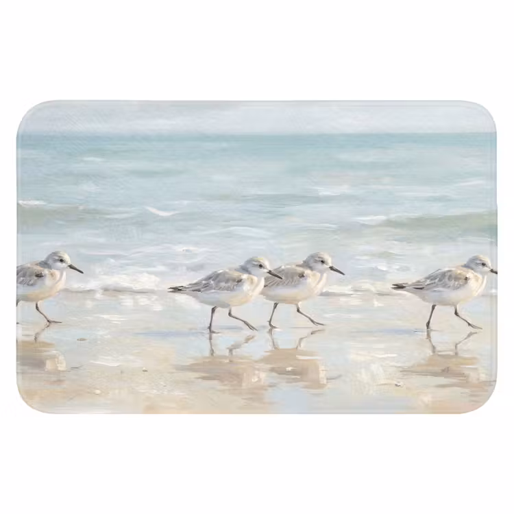 Vogels - Strand - Zee Badmat klein -3d
