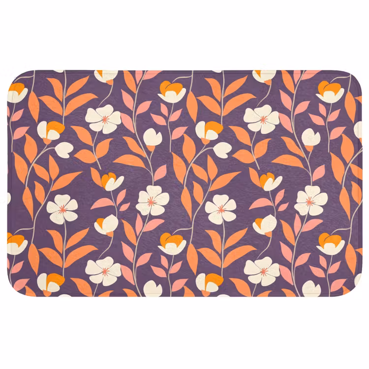Boho - Vintage - Paars Badmat klein 997 -3d