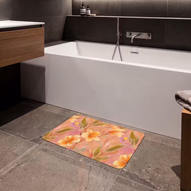 Botanisch - Bloemen - Kleurrijk Badmat klein 997 -sfeer3