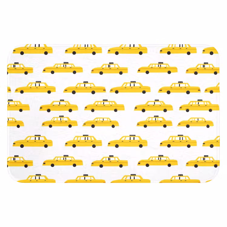 Taxi - Iconisch - Geel Badmat klein 997 -3d