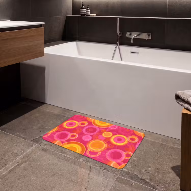 Cirkels - Design - Kleurrijk Badmat klein 997 -sfeer3