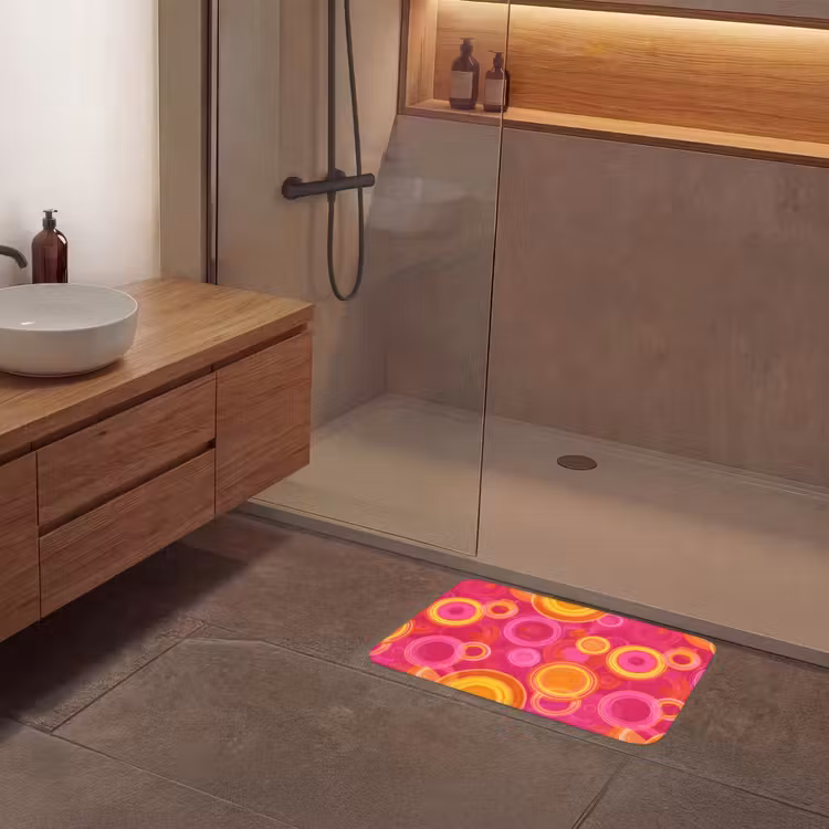 Cirkels - Design - Kleurrijk Badmat klein 997 -sfeer2
