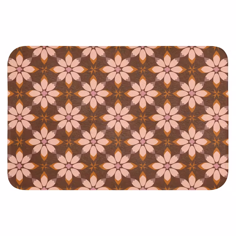 Klassiek - Retro - Bruin Badmat klein 997 -3d