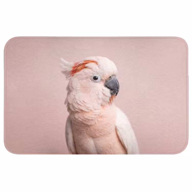 Kaketoe - Portret - Roze Badmat klein -3d