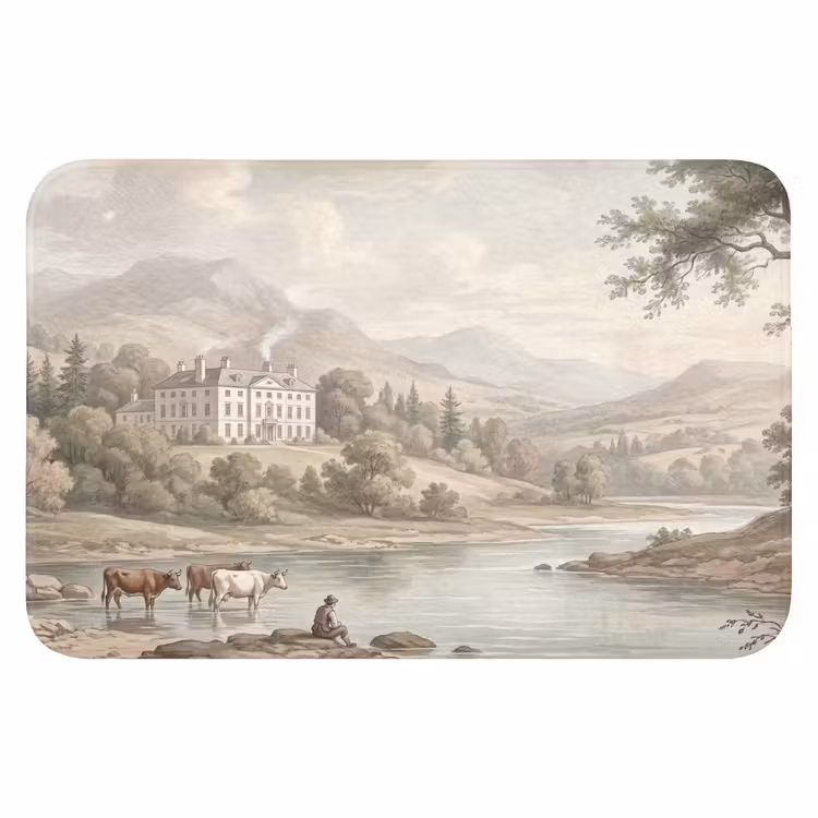 Landhuis - Rivier - Vee Badmat klein -3d
