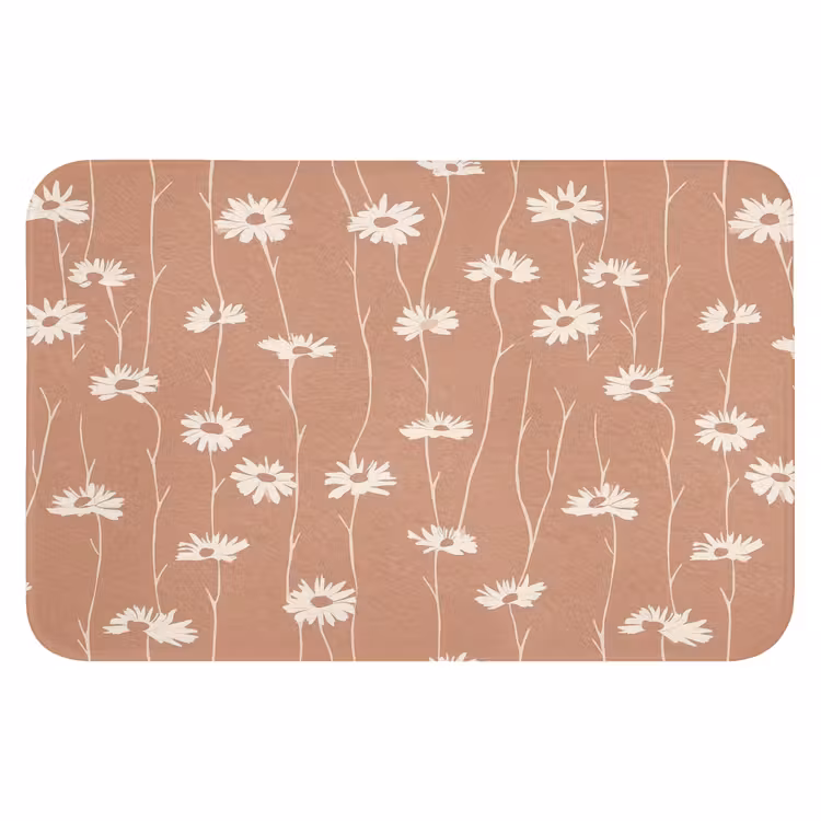 Madeliefjes - Subtiel - Terracotta Badmat klein 997 -3d