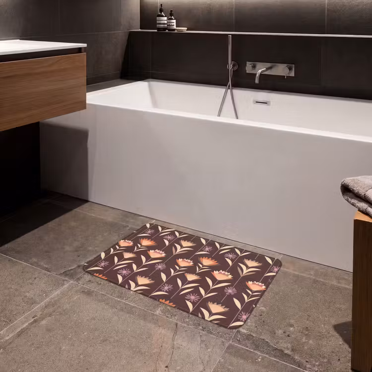 Elegant - Retro - Bruin Badmat klein 997 -sfeer3