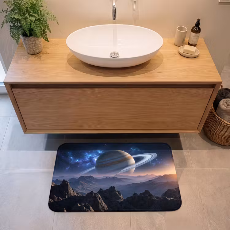 Fantasy - Kosmos - Landschap Badmat klein -sfeer1