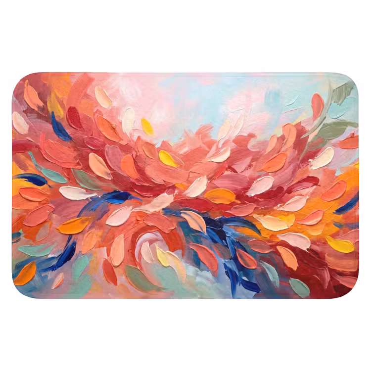 Bloemen - Abstract - Kunst - Modern Badmat klein -3d