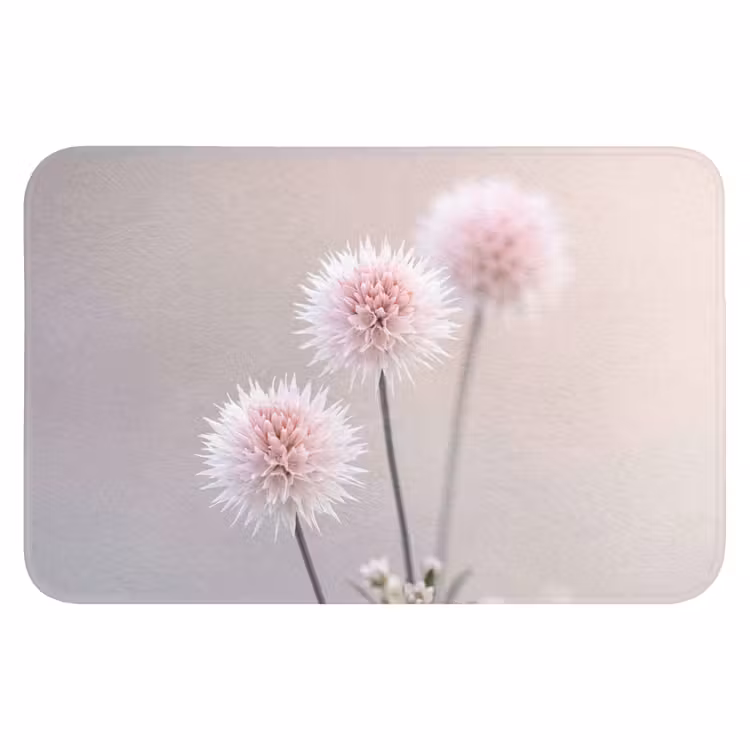 Bloemen - Bollen - Roze Badmat klein -3d
