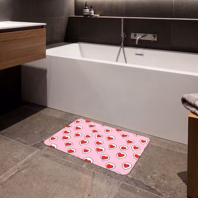 Hartjes - Patroon - Rood Badmat klein 997 -sfeer3