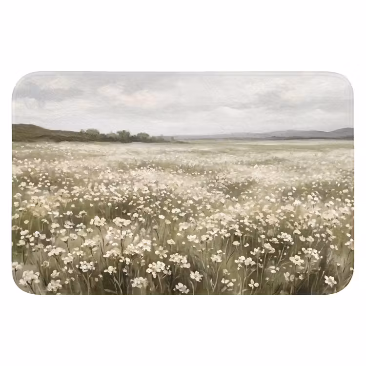 Illustratie - Landschap - Wit Badmat klein -3d