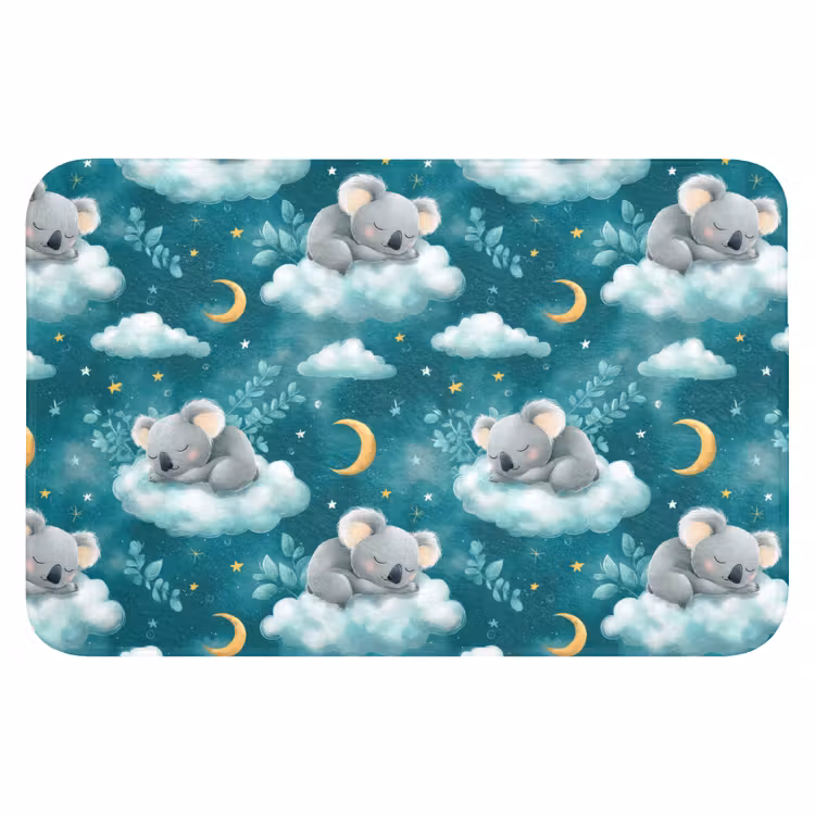 Koala's - Betoverend - Blauw Badmat klein 997 -3d