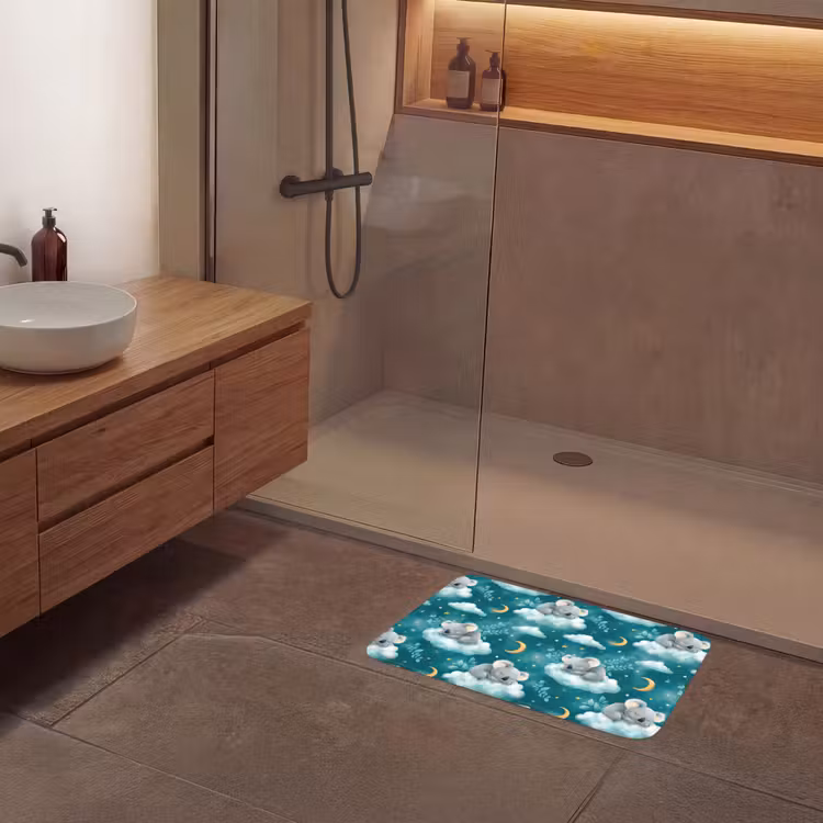 Koala's - Betoverend - Blauw Badmat klein 997 -sfeer2