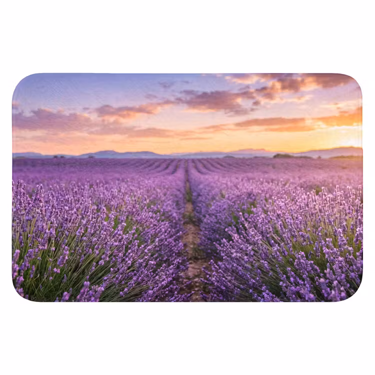 Lavendel - Veld - Natuur - Paars Badmat klein -3d