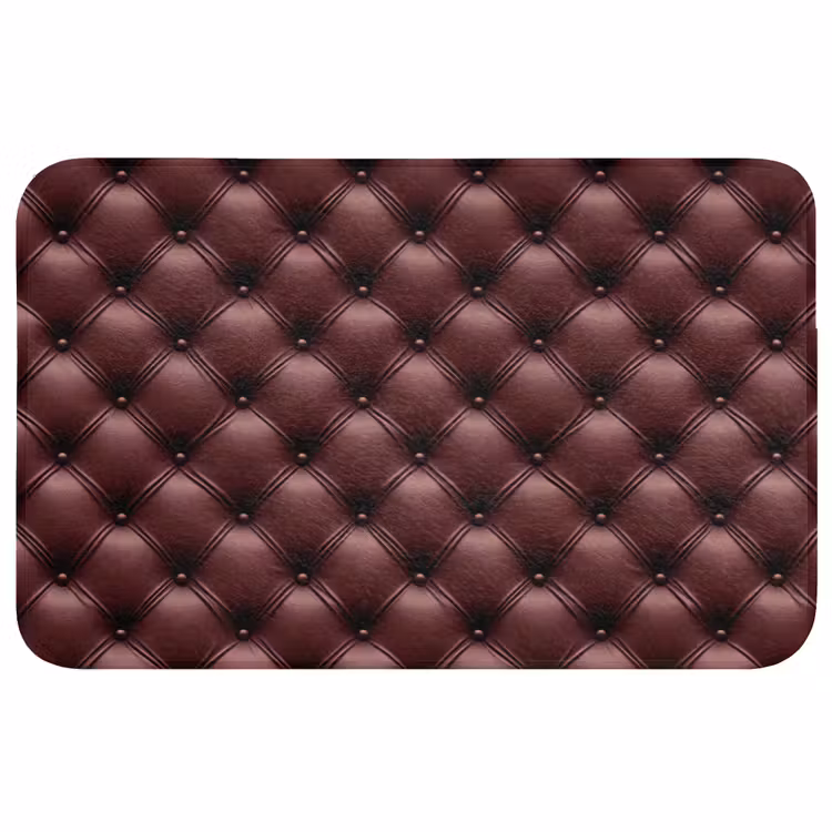 Leer - Patroon - Bordeaux Badmat middel 997 -3d