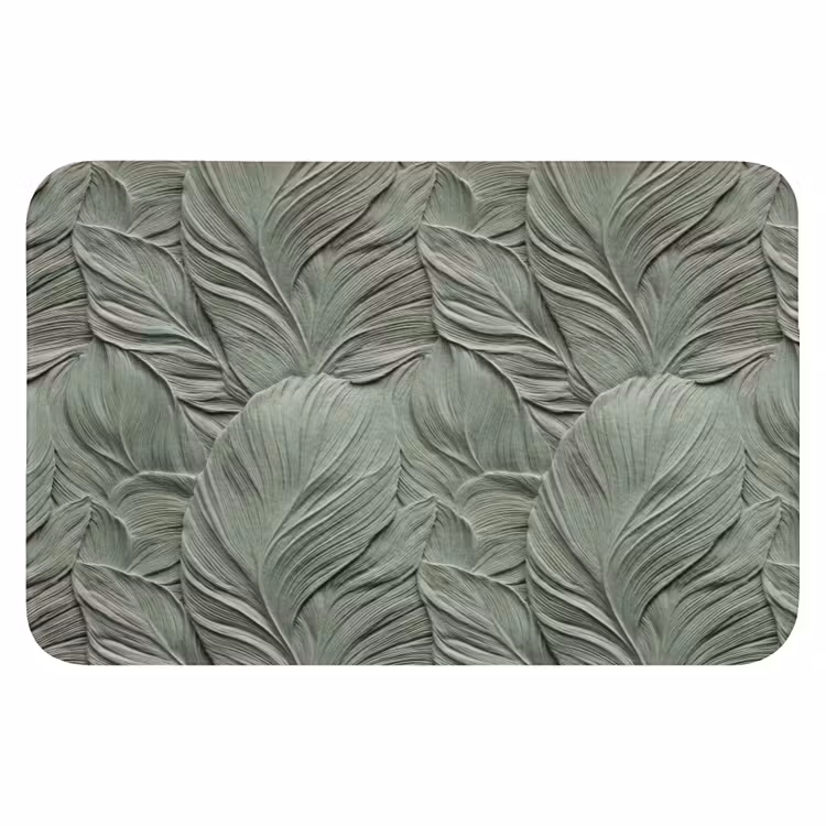 Bladeren - Textuur - Groen Badmat klein 997 -3d